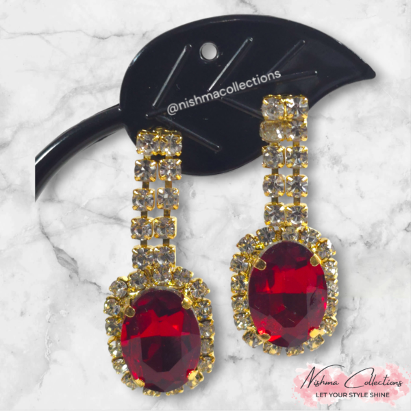 Radiant Ruby Red Necklace Set - Image 3