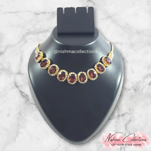 Regal Merlot Wine Necklace Set - Image 2